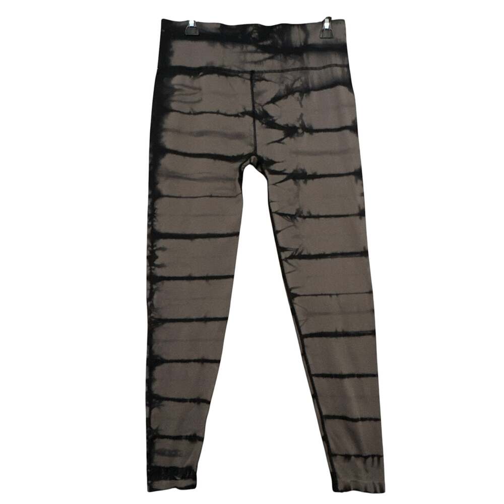 Zella Womens High Waist Leggings Grey Kitten Tie Dye Print Full Length Size L
